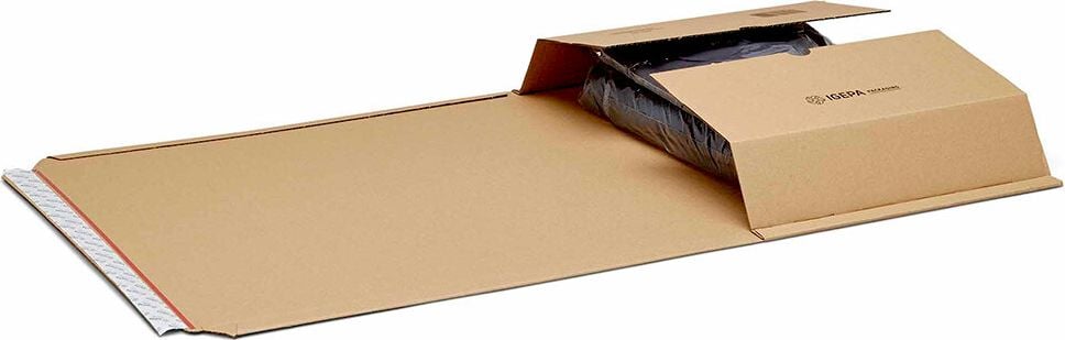 Universalverpackungen KBV-455, A3, Innenmaß: 455x325x80mm (LxBxH), variable Höhe, B-Welle, braun, Pack 20 Stück