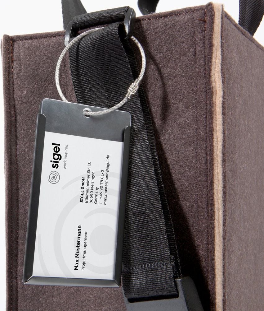 Aufbewahrungstasche Sigel Desk Sharing Bag Bicolor M BA422, für Laptops bis 15,4 Zoll, 100% recycelter PET-Filz, 2 Fächer, 5 separate Einsteckfächer, braun/beige