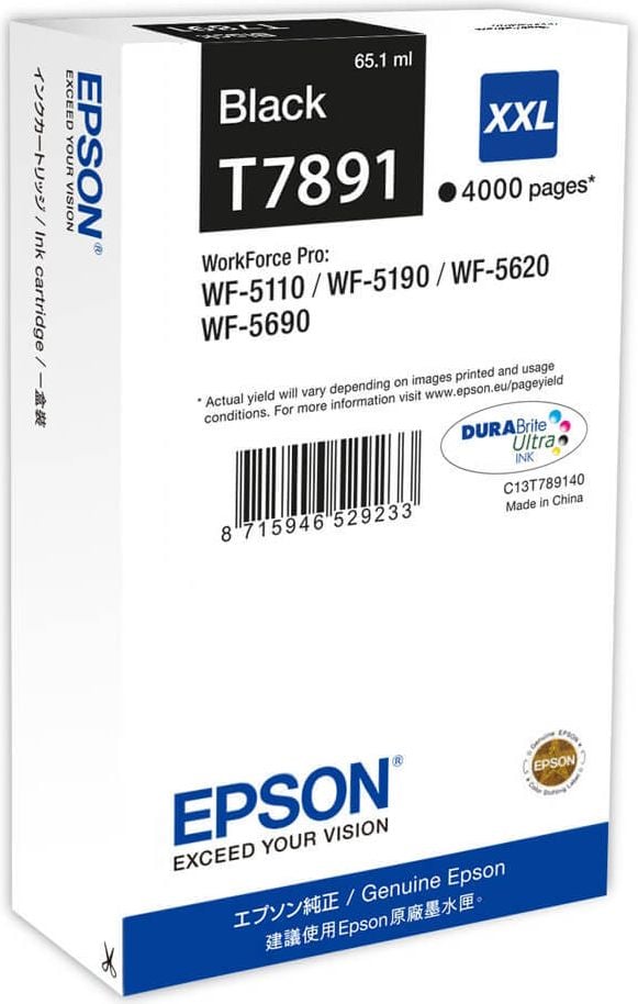 Epson Tintenpatrone T7891, schwarz, 65,1ml