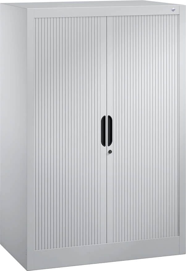 Aktenschrank CP Omnispace 3231-00, 80x123x42cm (BxHxT), 2 Querrollläden,
2 Fachböden, 3 Ordnerhöhen, hellgrau