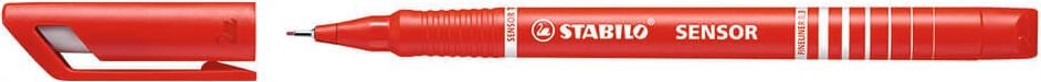 Fineliner STABILO SENSOR fein 189, F, ca. 0,3mm, gefederte Spitze, rot