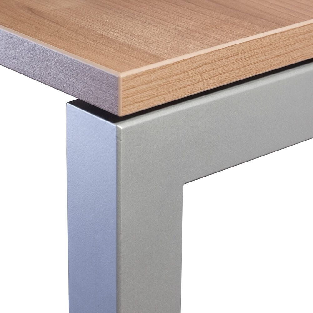 Schreibtisch Hammerbacher RS16, 160x80cm (BxT), 65-85cm Höhe, rechteckig,
O-Fußgestell eckig, buche