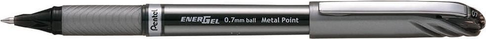 Gelschreiber Pentel EnerGel Plus BL27, 0,35mm, Kappe mit Metallclip, 72% Recycling-Anteil, schwarz