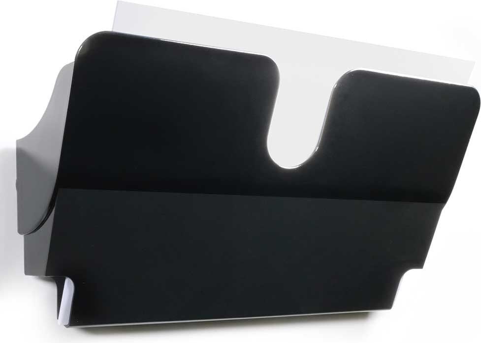 Wandprospekthalter Durable FLEXIPLUS A4 quer 1709021, 1x A4 quer, 1 Fach, magnetisch, Tragfähigkeit bis 2kg, schwarz