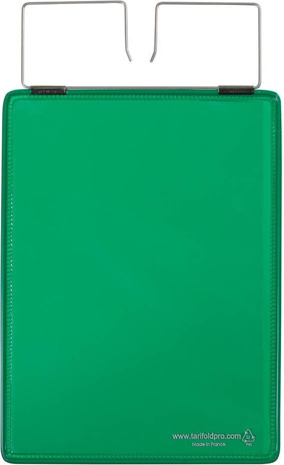 Gitterboxtaschen tarifold Kennzeichnungshülle 16520, A5 hoch, Drahtbügel, PVC verstärkt,
Pack 10 Stück, rot