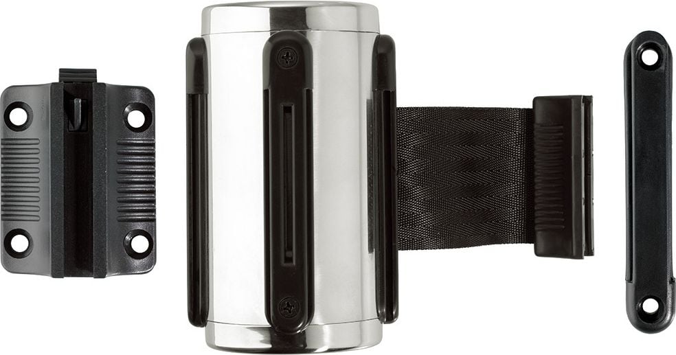 Gurtständer-Wandkassette Alco 8110, Chrom, farbiger Gurt (300 cm), 2-fach
Gurtaufnahme, schwarz