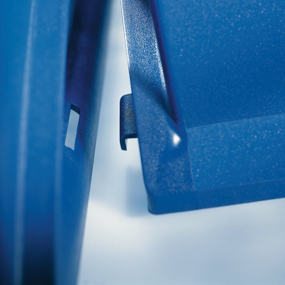 Ablagekorb Leitz Sorty 5230, A4/C4 quer, 12,5cm hoch, Polystyrol (PS),
inkl. Trennwand, Pack 4 Stück, blau