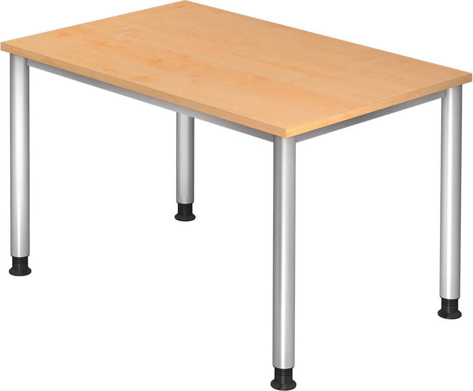Schreibtisch Hammerbacher HS12, 120x80cm (BxT), 68,5-81cm Höhe,rechteckig,
4-Fuß, buche