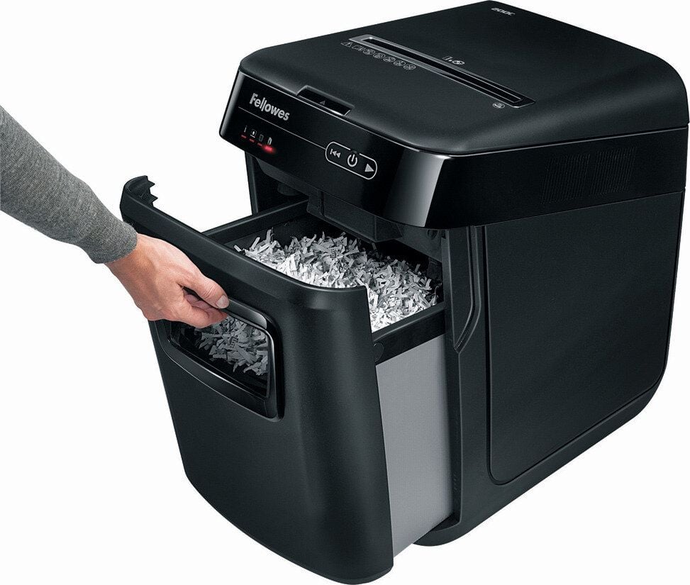 Aktenvernichter Fellowes AutoMax 200C 4653601, 4x38mm Partikelschnitt, ca. 200 Blatt, 32 Liter Behälter