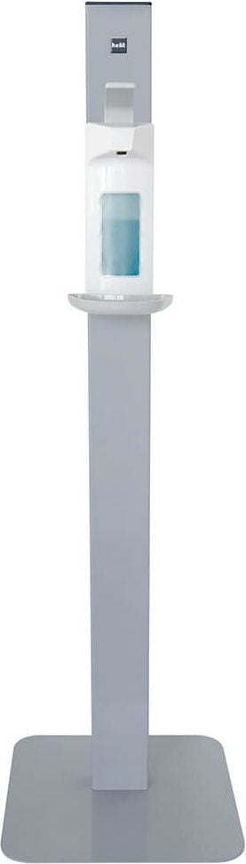 Desinfektionsmittel-Station Helit the aseptic H6817087, Bodenständer, inkl. Spender mit Tropfschale &
Leerflasche 1000 ml (Euroflasche), grau/weiß