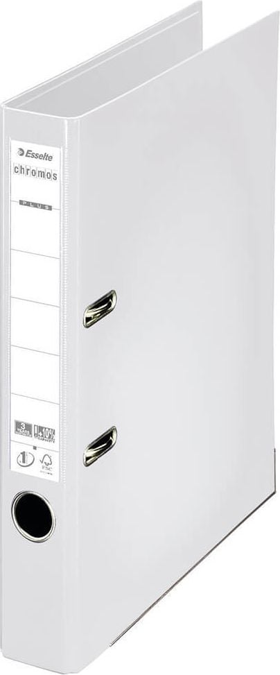 Ordner A4 Centra Chromos 2311, 50mm, PP, A4, 5cm Rücken, PP-Folie, weiß