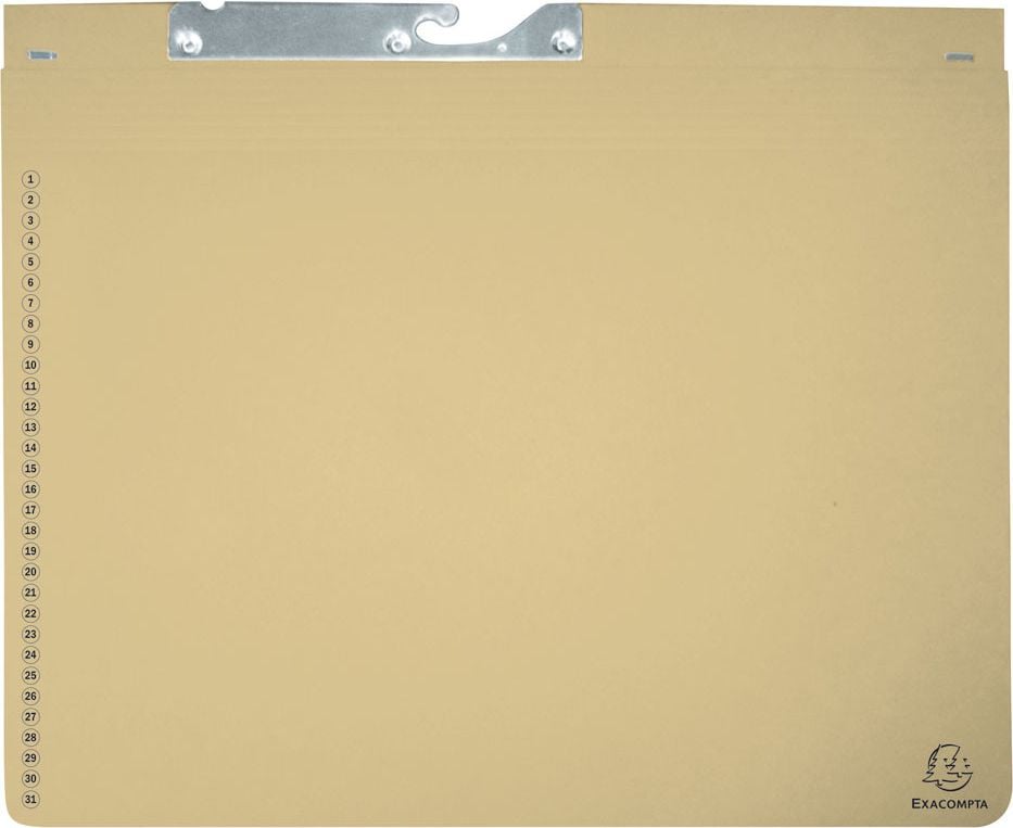 Pendelhefter Exacompta Exaflex 3531, kaufm./Amtsheftung, Tasche, Karton 320 g/m²,
1 Abheftvorrichtung, Pack 25 Stück, chamois
