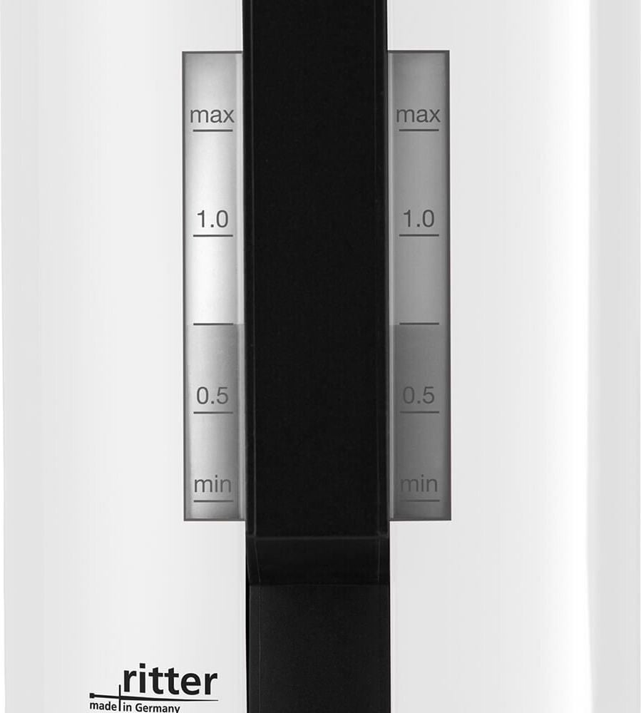 Wasserkocher Ritter fontana 5 635001, 2.400-2.800 Watt, 1,1 Liter, Acrylglas, weiß, weiß