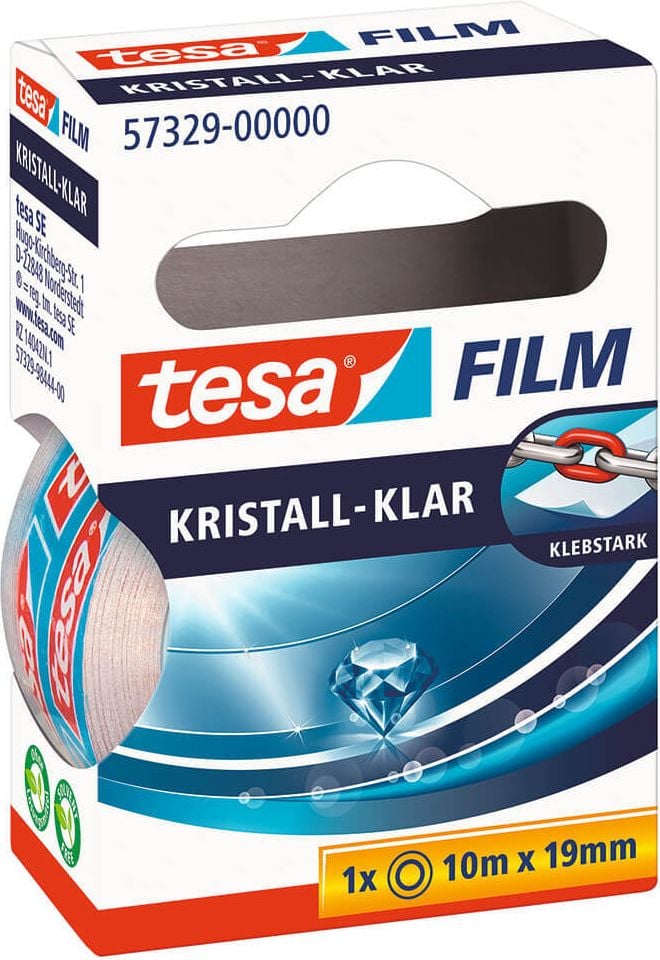 Klebefilm Tesa 57329-00000-02, 19mm x 10m, Multifilm, kristallklar, PP