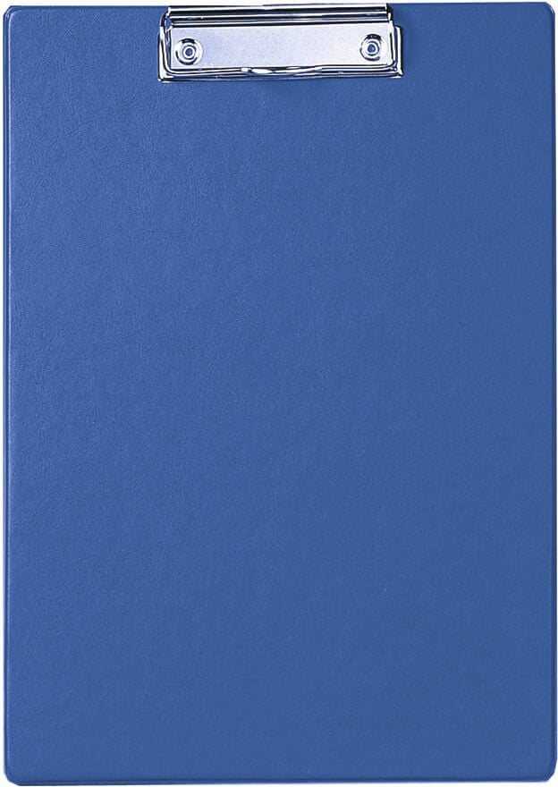 Klemmbretter a-series, A4, Karton folienkaschiert, Bügelklemme, Aufhängeöse, blau