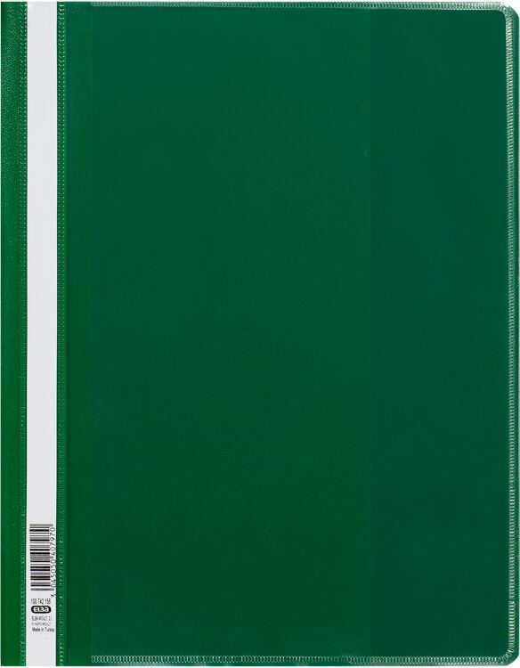 Schnellhefter ELBA A4 Überbreite 10074215, Sichttasche im Vorderdeckel, aus PP, blau