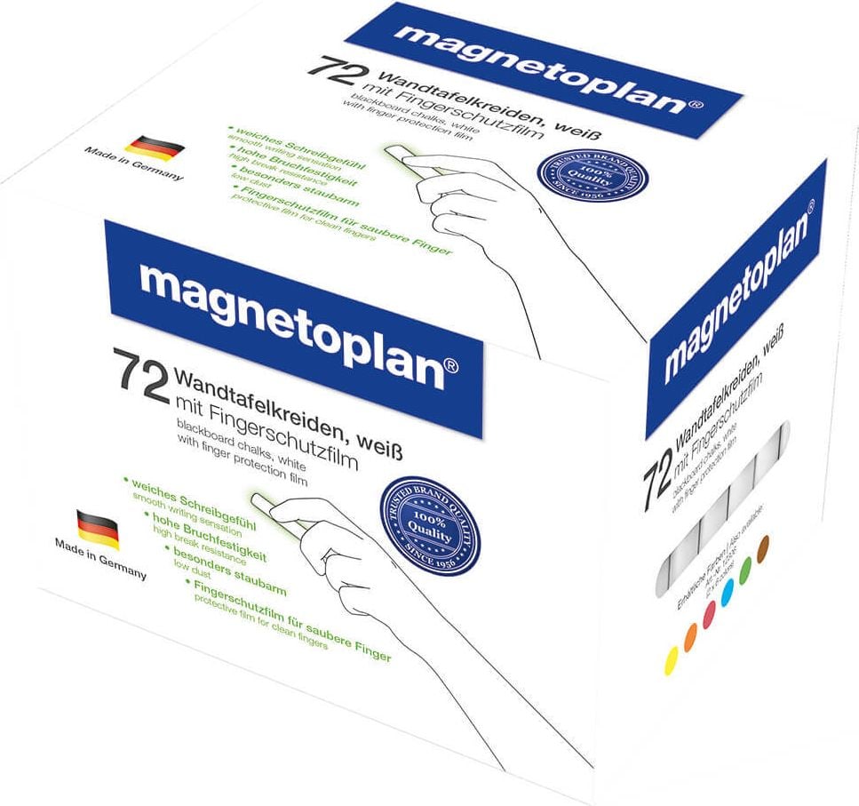 Kreide Magnetoplan weiß 12305, Wandtafelkreide, weiß, abgerundet, Pack 72
Stück