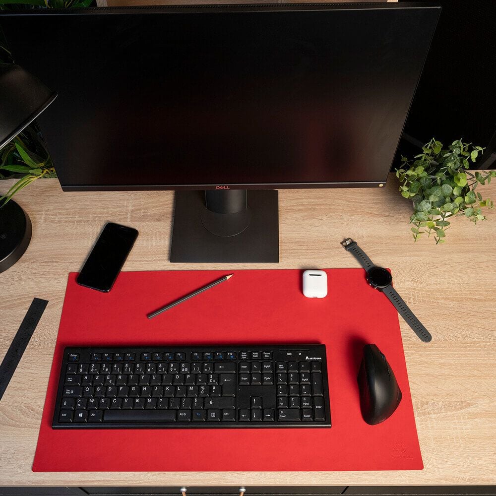 Schreibunterlage Exacompta Homeoffice 29121E, 35x60cm, Kunstleder (PU), schwarz/rot