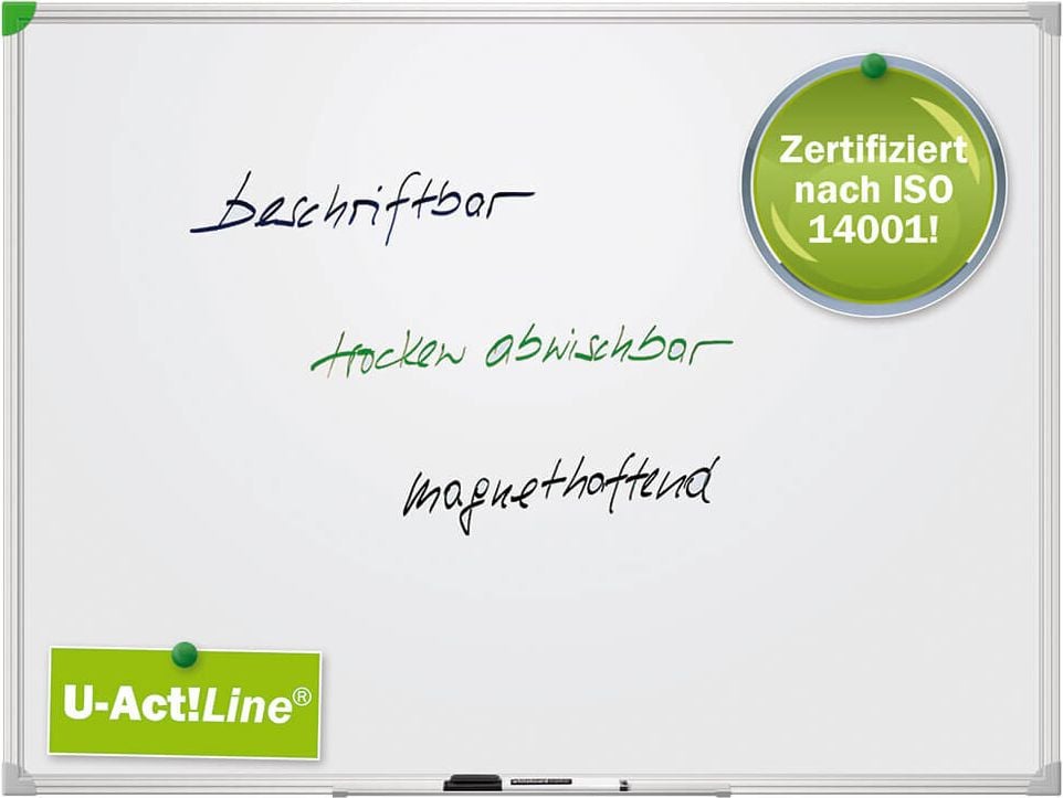 Whiteboard Franken U-Act!Line SC924560, 45x60cm, emailliert, Ablageleiste