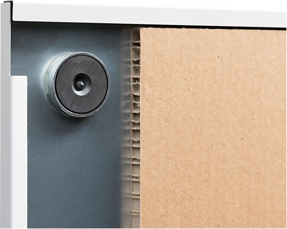 Whiteboard Legamaster BOARD-UP 7-106350, 50x75cm, lackiert, trocken abwischbar, rahmenlos, Wandaufhängung im Hoch- oder Querformat, FSC-zertifiziert