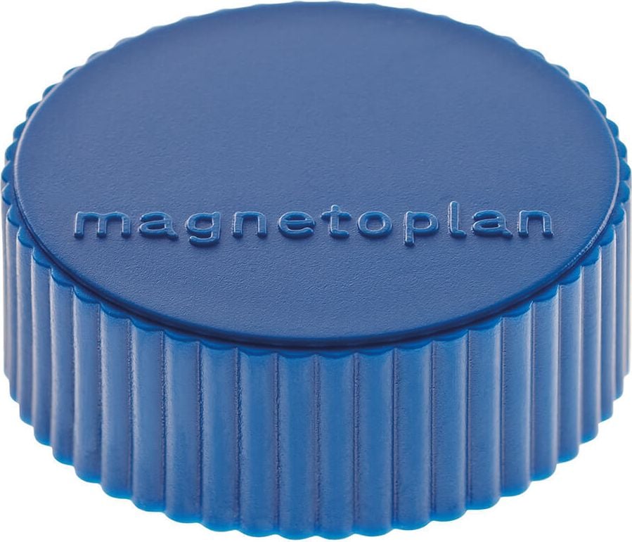 Magnete Magnetoplan Discofix Magnum 16600, 34mm Durchmesser, 13mm Höhe, 2kg
Tragfähigkeit, Pack 10 Stück, dunkelblau