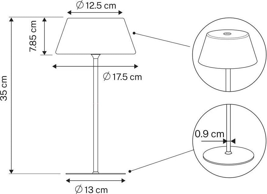 LED-Schreibtischleuchten Unilux LOOMPA, 2 W, LED (warmweiß), 109lm/W, IP44 spritzwassergeschützt, Standfuß, rot