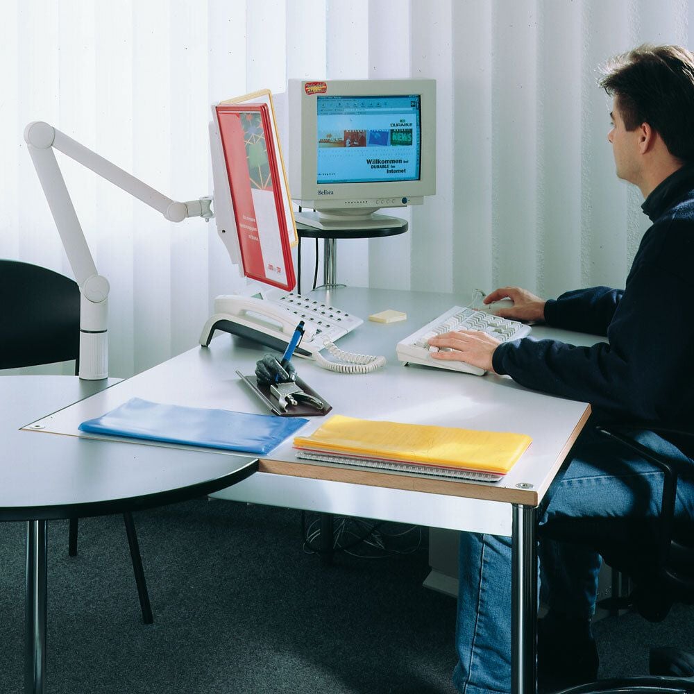 Sichttafel-Schwenkarm Durable Sherpa Swing Arm Module, für 10 Tafeln, grau