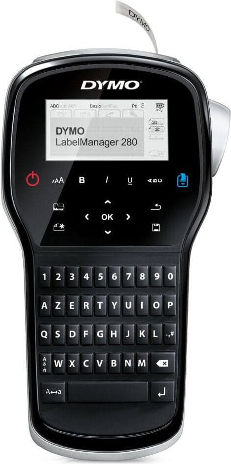 Dymo Labelmanager 280 S0968970, für D1-Beschriftungsbänder 6-12mm,
QWERTZ-Tastatur, Akku, Netztadapter, 1 x
D1-Band