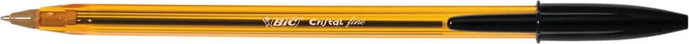Kugelschreiber BIC Cristal Original fine 872731, Einweg, 0,3mm, Kappe mit Clip in Schreibfarbe
schwarz, Pack 50 Stück, schwarz