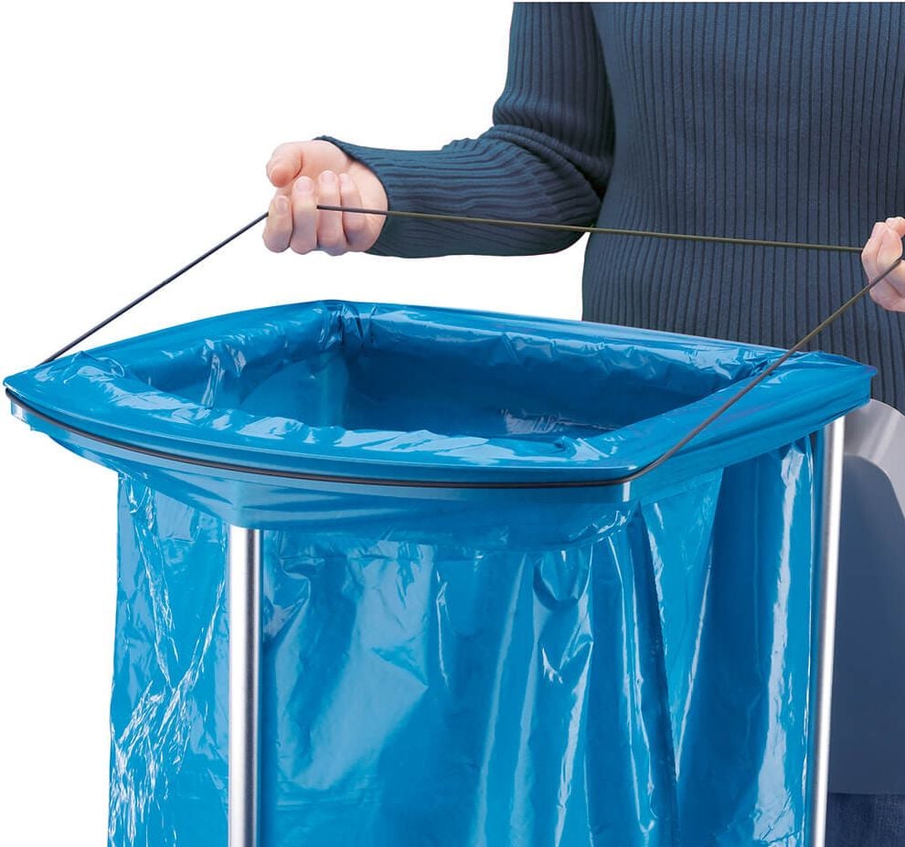 Müllsackständer Hailo ProfiLine MSS XXXL 9121100, für 120 Liter Müllbeutel, Aluminium/Kunststoff, grau