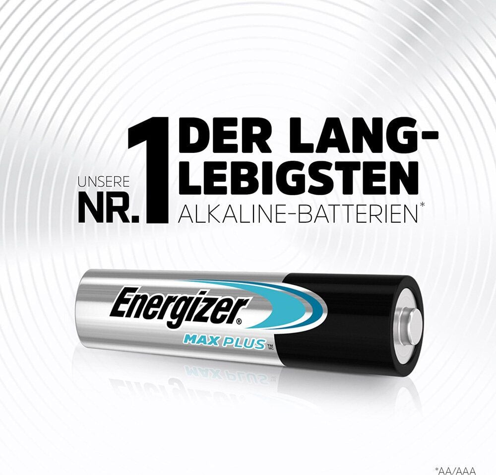 Batterien Energizer Max Plus Micro (AAA), 1,5 V, mit Geräte-Auslaufschutz, bis zu 15 Jahre Leistungserhalt, Pack 8 Stück