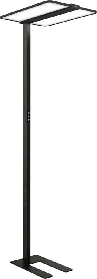 LED-Stehleuchte Unilux Atlas 400202686, 80 W, LED, 10800lm, direktes/indirektes Licht, dimmbar, Standfuß, 195cm Höhe, schwarz, schwarz