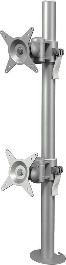 Monitorhalter Dataflex Viewmate Monitorarm 52.672, 2 Arme, Tragfähigkeit bis zu 15 kg pro Arm,
höhenverstellbar, Klemmhalterung und
Kabellochhalterung, silber, silber