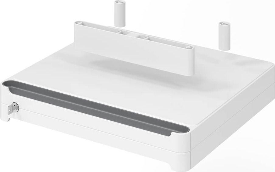 Unterbauschublade Hammerbacher VUCBS/W, 43x41x7cm (BxTxH), für Tische bis 50mm
Rahmengestell, abschließbar, Griffmulde grau,
weiß