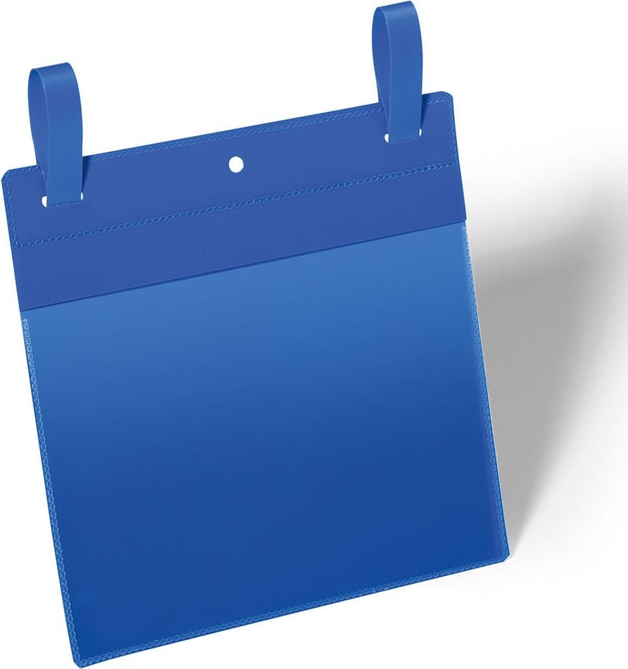 Gitterboxtaschen Durable 1749, 210x148mm (A5 quer), Laschen, farbig, Pack 50 Stück, dunkelblau