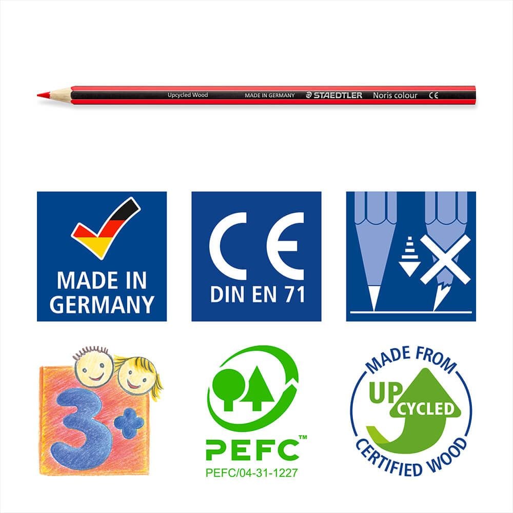 Buntstifte Staedtler Noris colour 185 C6, Etui mit 6 Farben
