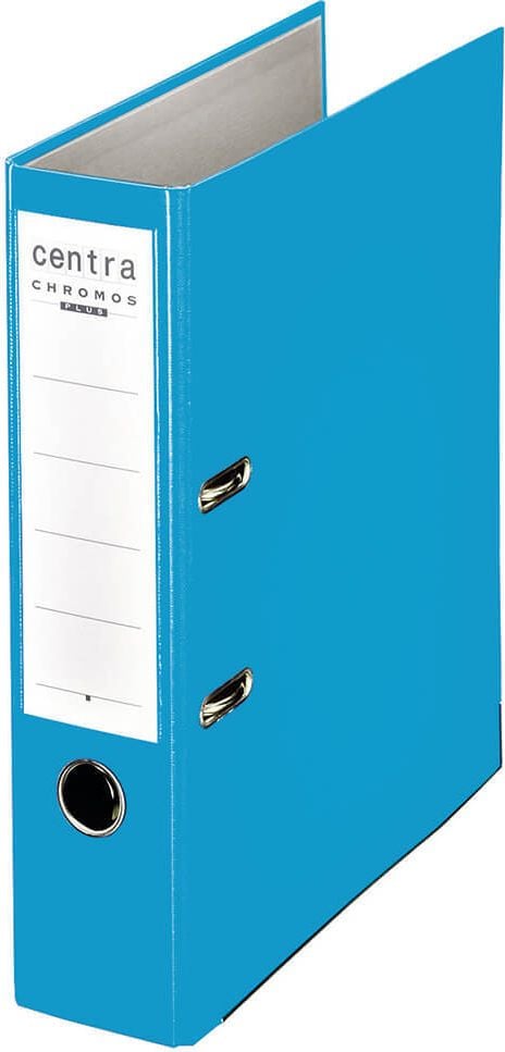 Ordner A4 Centra Chromos 2301, 80mm, PP, A4, 8cm Rücken, PP-Folie, hellblau