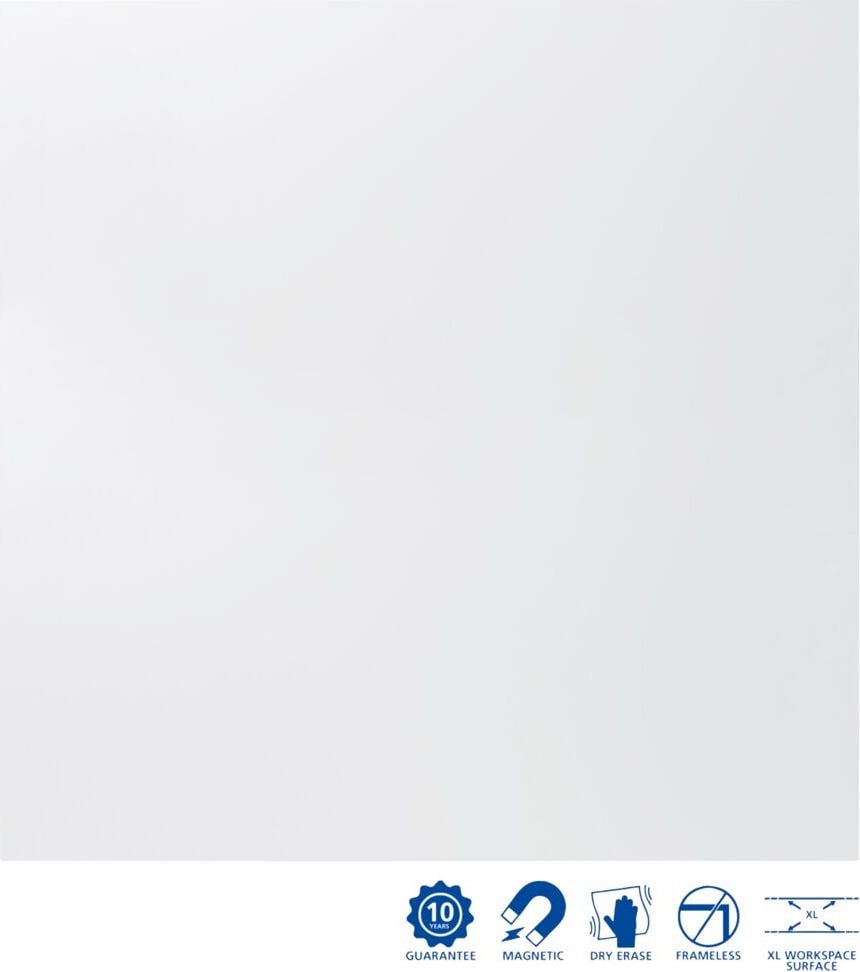 Whiteboard Legamaster BOARD-UP 7-106375, 75x75cm, lackiert, trocken abwischbar, rahmenlos, Wandaufhängung im Hoch- oder Querformat, FSC-zertifiziert