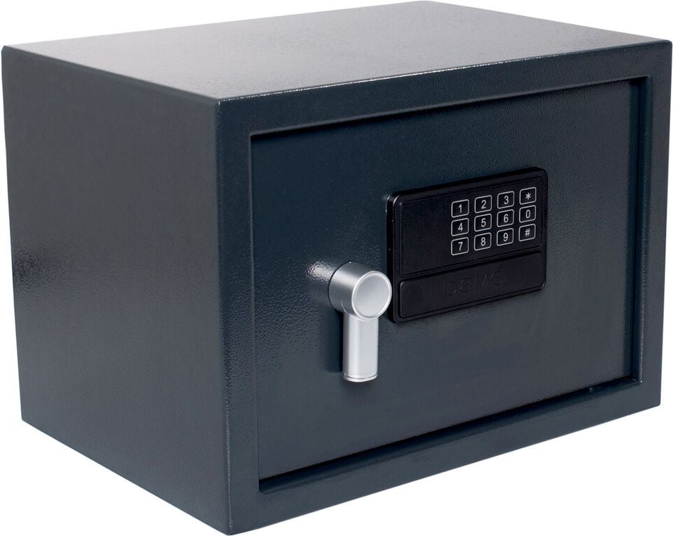 Tresor pavo Größe M 8037483, 35x25x25cmcm, 9,16kg, Elektronik-Zahlenschloss, 2 Notschlüssel, 15,7 Liter Volumen, dunkelgrau