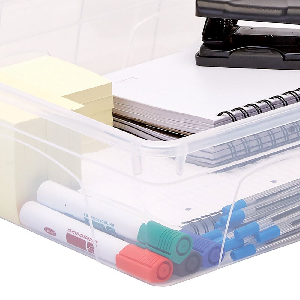 Aufbewahrungsboxen Bankers Box Plastic Storage 100137569, 12 Liter, 100% BPA-freiem Polypropylen, mit Deckel, transparent