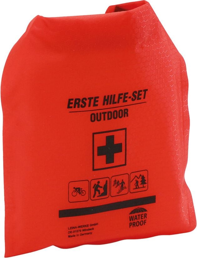 Erste Hilfe Outdoor-Tasche 50062, mit Verbandstofffüllung für Freizeit, 17x4x24cm, Nylon, orange
