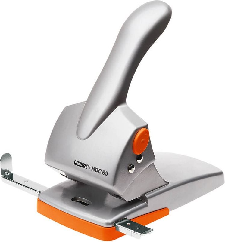 Locher Rapid Fashion HDC65 Registratur 2092260, ca. 65 Blatt, Metallanschlagschiene, silber