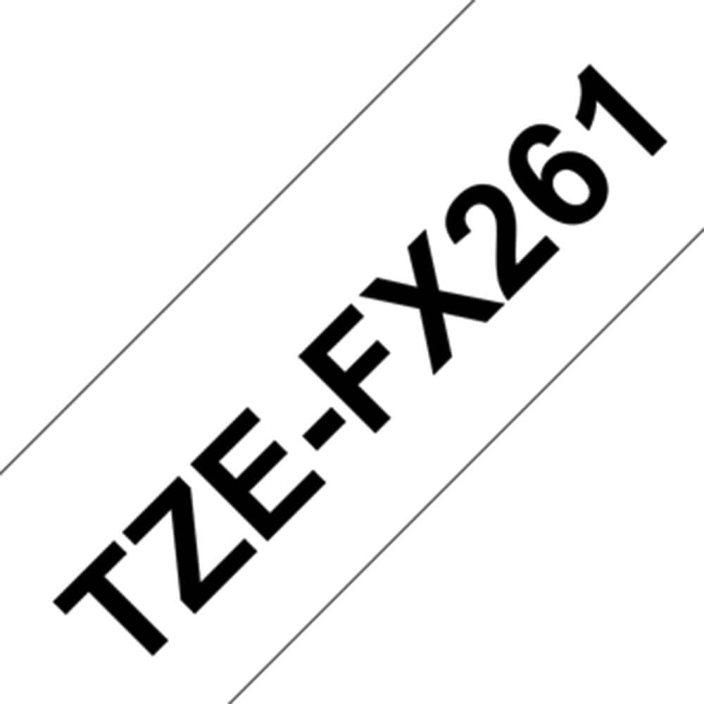 Schriftbänder Brother TZe-FX261, schwarz auf weiß, 36mm/8m