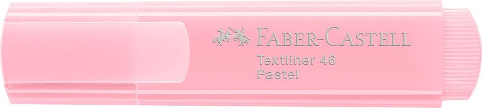 Textmarker Faber-Castell Textliner 46 Pastell 254658, ca. 1-5mm, Keilspitze, pastell, Etui mit 8 Farben, Gehäuse 100% recyceltem Kunststoff