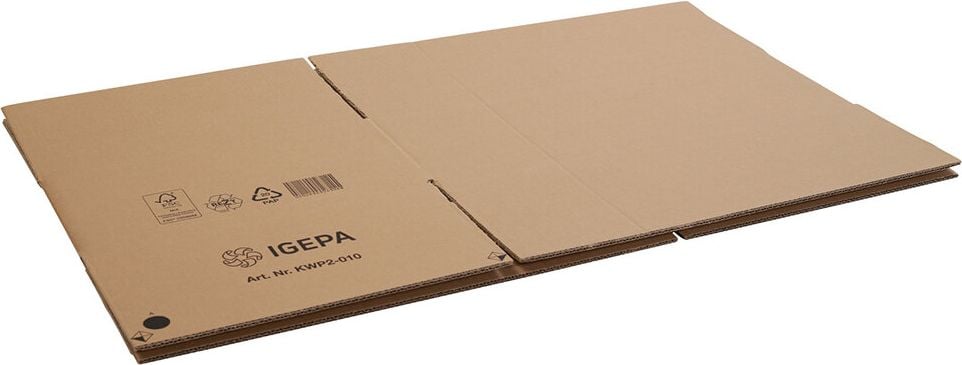 Versandkarton FEFCO 0201 KWP2-010, 586x386x172mm (LxBxH), braun, ohne
Höhenrillung, Pack 20 Stück