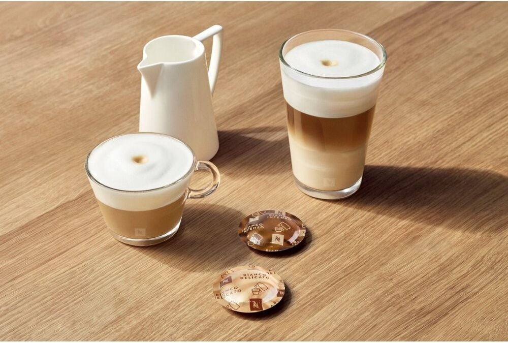 Kaffeekapseln Nespresso Bianco Delicato, 50 Kapseln à 5,08g, für Nespresso
Kaffeemaschinen, kostenlose Rücksendung der verwendeten Kapseln an Nespresso