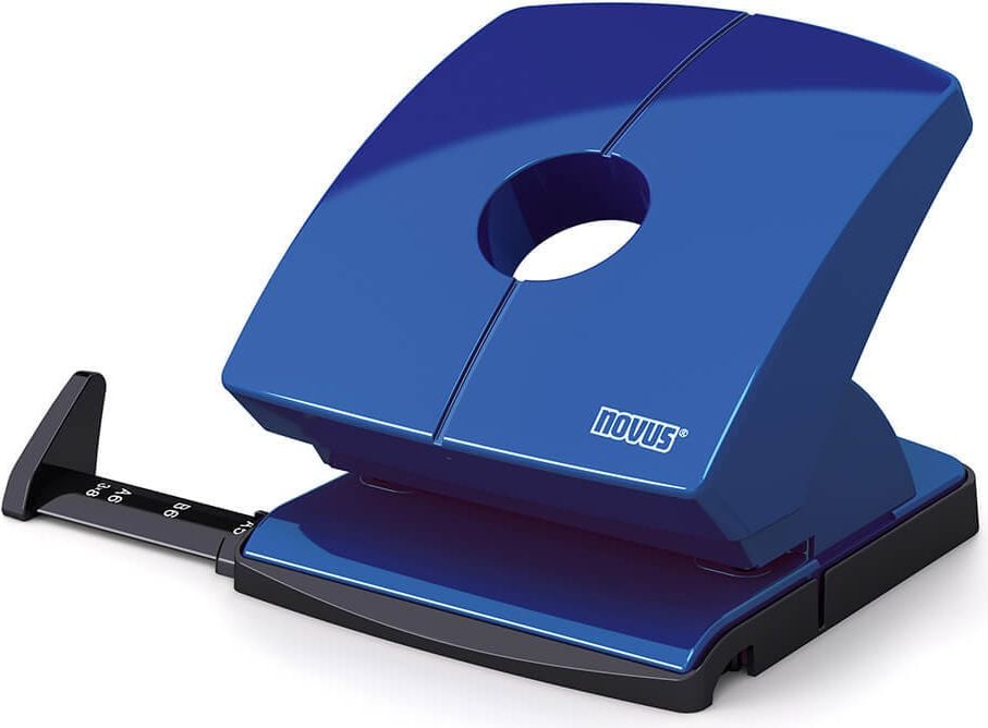 Locher Novus B230, ca. 30 Blatt, Anschlagschiene, blau