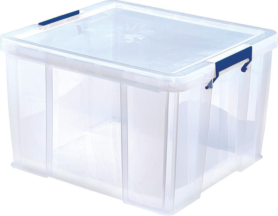 Aufbewahrungsboxen Fellowes Bankers Box ProStore 7730901, 48 Liter, Außenmaße: 480x440x315mm (BxTxH),
Kunststoff (PP), mit Deckel, transparent