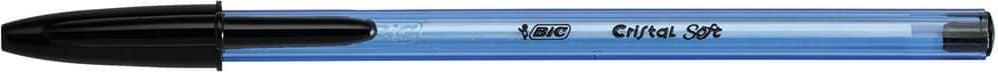 Kugelschreiber BIC Cristal Soft, Medium 0,4mm, Einweg, Kappe mit Clip in
Minenfarbe, transparenter Schaft, grün