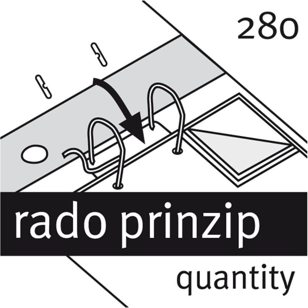 Ordner A4 Elba smart Pro 10456, 80mm, PP, A4, 8cm Rücken, PP-Folie, grau